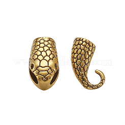 Tibetan Style Alloy Hook and Snake Head Clasps&nbsp;TIBE-TA0001-06AG