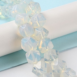 オパライト スター カット ラウンド ビーズ 連売り  多面カット  7~12x7~10x7~12mm  穴：1.2mm  約25~26個/連  8.39''~8.62''（21.3~21.9センチメートル）&nbsp;G-M418-C19-01