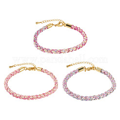 3Pcs 3 Colors 4MM Braided Nylon Cord Bracelets&nbsp;FIND-TA0009-40B