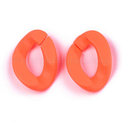 Opaque Spray Painted Acrylic Linking Rings&nbsp;OACR-R249-03C