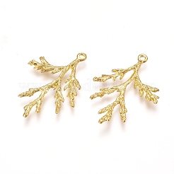 電気メッキ合金ペンダント  ブランチ  本金メッキ  18KGP本金メッキ  34x22x3mm  穴：1.8mm&nbsp;PALLOY-I176-14G