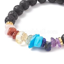 Natural & Synthetic Mixed Stone Chips Stretch Bracelets&nbsp;BJEW-JB08714