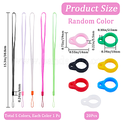 5 Strands Rubber Lanyard Straps&nbsp;DIY-GF0007-92