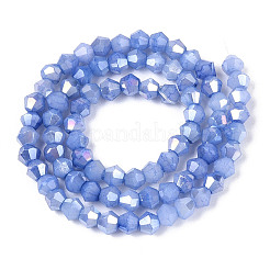 Ombre Effect Dyed Glass Beads Strands&nbsp;X-GLAA-T025-4mm-09I