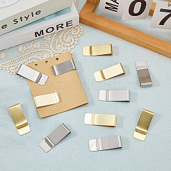 12Pcs 2 Colors Stainless Steel Money Clips&nbsp;AJEW-CP0008-89