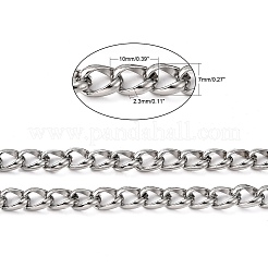 Tarnish Resistant 304 Stainless Steel Curb Chains&nbsp;STAS-O076-18