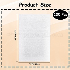 長方形エペフォームポーチ100個。  壊れやすい商品を包装するためのクッションフォームパッド  ホワイト  30x20x0.1cm&nbsp;PE-WH0007-02I