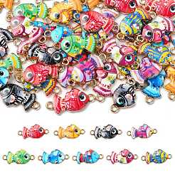 45Pcs 9 Colors Alloy Enamel Connector Charms&nbsp;FIND-CJ0002-85