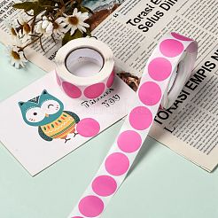 粘着式白紙ギフトタグステッカー  粘着ラベル  お祝いのために  休日  結婚式のプレゼント  ピンク  ステッカー：25mm  500PCS /ロールについて&nbsp;DIY-G013-I09