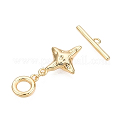 Brass Toggle Clasps&nbsp;KK-N254-164G