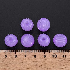 模造ゼリーアクリルビーズ  段ボールビーズ  ラウンド  暗い蘭  14x13mm  穴：2.5mm  約356個/500g&nbsp;MACR-S373-11-E04