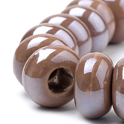 Glazed Porcelain Rondelle Beads&nbsp;X-PORC-Q219-13x9-F12