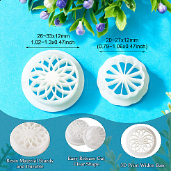 2 個のプラスチック金型  粘土カッター  クレイモデリングツール  ピアス作りに  花  ホワイト  2~3.3x1.2cm  1個/スタイル&nbsp;DIY-TA0001-09A