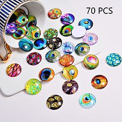 70Pcs Flatback Glass Cabochons for DIY Projects&nbsp;GGLA-SZ0001-33C