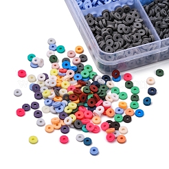 8400Pcs 24 Colors Handmade Polymer Clay Beads&nbsp;CLAY-YW0001-11B-4mm