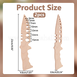 木製の園芸用具  ナバホホワイト  23x4.6x0.6cm&nbsp;TOOL-WH0053-78A