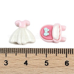 オペーク樹脂カボション  混合図形  ミックスカラー  10.5~14.5x9.5~15.5x5.5~6.5mm&nbsp;RESI-H166-20