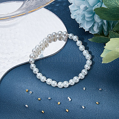 50Pcs 2 Colors 925 Sterling Silver Crimp Beads&nbsp;STER-BBC0009-67
