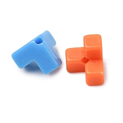 不透明なアクリルビーズ  三角形  ジュエリー作りのための  ミックスカラー  10x10x10mm  穴：2mm  約962個/500g&nbsp;SACR-T362-01C