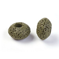Natural Lava Rock European Beads&nbsp;G-I220-H12