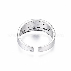 Halloween Alloy Skull Open Cuff Ring for Men Women&nbsp;RJEW-T009-37AS