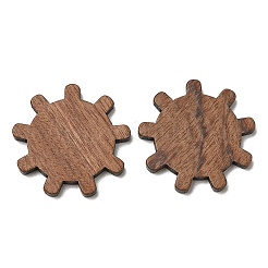 クルミ材カボション  ギア  キャメル  23.5x2mm&nbsp;WOOD-F013-15