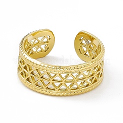 Ion Plating(IP) 304 Stainless Steel Cuff Ring for Women&nbsp;RJEW-C060-26G