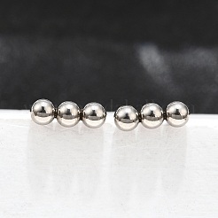 Tarnish Resistant 201 Stainless Steel Beaded Horizontal Bar Stud Earrings with 316 Stainless Steel Pin for Women&nbsp;X-STAS-K238-01P