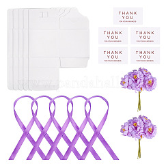 Clear PVC Candy Gift Packaging Boxes with Ribbon & Artificial Flower&nbsp;CON-TAC0001-20E