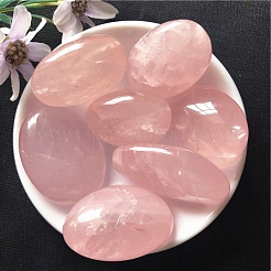 Natural Rose Quartz Oval Palm Stone Reiki Polished Healing Pocket Worry Stone&nbsp;PW-WG2D7C1-01