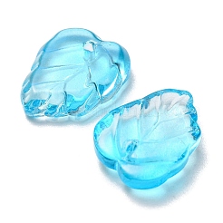 Autumn Theme Two-Tone Transparent Glass Charms&nbsp;GLAA-YW0001-53B