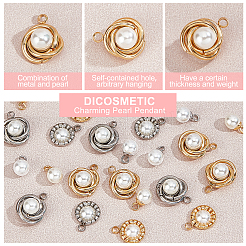 24Pcs 3 Style 2 Color 304 Stainless Steel Pendants&nbsp;STAS-DC0005-55
