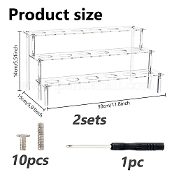3-Tier Acrylic Ice Cream Display Riser Stands&nbsp;ODIS-WH0030-357B
