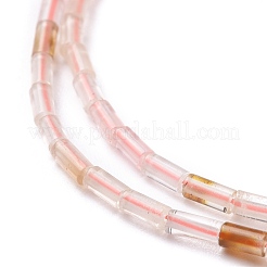 チェリークォーツガラスビーズ連売り  染色されていない  コラム  3.8~4.3x2.4mm  穴：0.9mm  約87個/連  14.88~15.12インチ（37.8~38.4cm）&nbsp;G-M389-03