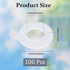 ナイロンワッシャー100個  断熱シム  ホワイト  12x1mm&nbsp;FIND-CN0002-17C