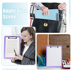 2Pcs 2 Colors Rectangle Plastic Clipboards&nbsp;AJEW-CA0005-57A