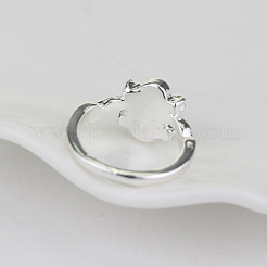 Alloy with Natural Lapis Lazuli Finger Rings&nbsp;FS-WGF3EDB-02