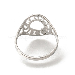 女性用304ステンレスリング  ステンレス鋼色  16mm  内径：18mm&nbsp;RJEW-S238-11P