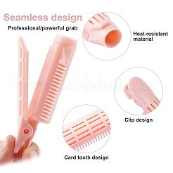 ボリュームアップ毛根クリップ  天然な柔らかさのカーリーヘアスタイリングツール  ライトサーモン  105x30x24mm&nbsp;MRMJ-WH0061-10E