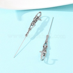 Halloween 316 Stainless Steel Ear Wrap Crawler Hook Earrings&nbsp;AJEW-C044-17A-AS