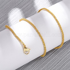 2MM Brass Chain Necklaces&nbsp;NJEW-C094-01G