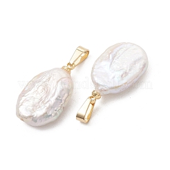 Natural Nucleated Baroque Keshi Pearl Pendants&nbsp;PALLOY-JF05470-01