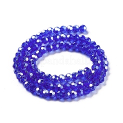 Electroplate Transparent Glass Beads Strands&nbsp;EGLA-A035-T4mm-A21