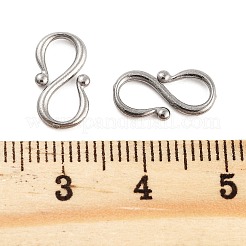Non-Tarnish 304 Stainless Steel S-Hook Clasps&nbsp;STAS-L082-001P-02