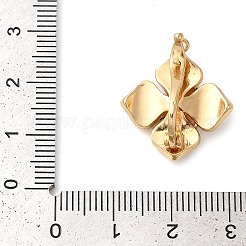 真鍮製、エナメル製の折り返し留め具付き  カドミウムフリー＆ニッケルフリー＆鉛フリー  花  18KGP本金メッキ  22.5x19.5x12.5mm  穴：1.2mm&nbsp;KK-G505-22G