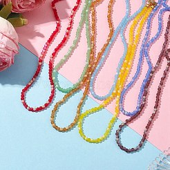 304 Stainless Steel with Glass Round Beaded Necklaces for Women&nbsp;NJEW-JN04684