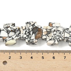染め合成ターコイズビーズ連売り  クロス  19.5~20.5x19~20.5x7~7.5mm  穴：0.8mm  約20個/連  15.20~15.63''（38.6~39.7センチメートル）&nbsp;G-M448-A01-03