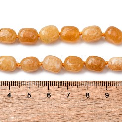 Natural Dyed Malaysia Jade Tumble Stone Nuggets Beaded Long Necklaces for Women&nbsp;NJEW-F340-A02