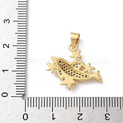 Brass Micro Pave Cubic Zirconia Pendants&nbsp;KK-D502-28D-G