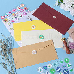 6 Sheets 6 Styles PVC Adhesive Wax Seal Stickers Set&nbsp;STIC-CP0001-15